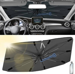 Universal Foldable Car Sun Shade Umbrella for Windshield-Heat &amp; UV Protection