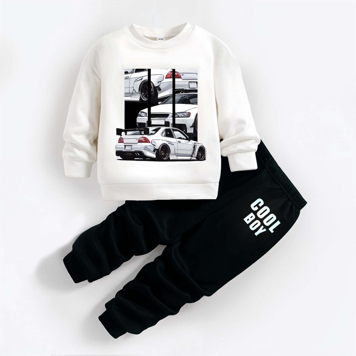 Cool Boy Printed Sweatshirt Tracksuit For Kids
