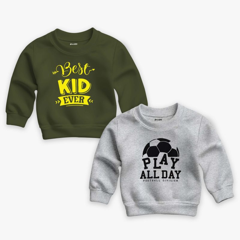 Pack of 2 Play Best Kid Sweatshirts for Young Kids