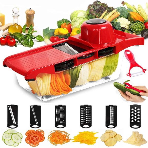 High Quality 10 In 1 Mandoline Slicer Vegetable Grater Cutter with Stainless Steel Blades