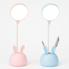 Cute LED Desk Lamp With Pen Holder USB Rechargeable for Kids Study Tables