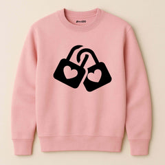 Soul Lock Printed Pink Sweatshirt for Women