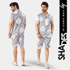 Stand Out in Style with This Sleek Geometric White Beach Set
