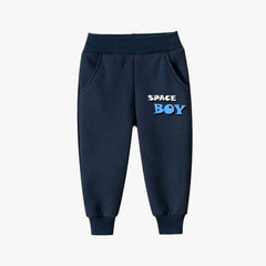 Pack of 2 Dreamer Space Printed Fleece Kids Long Sweatpants