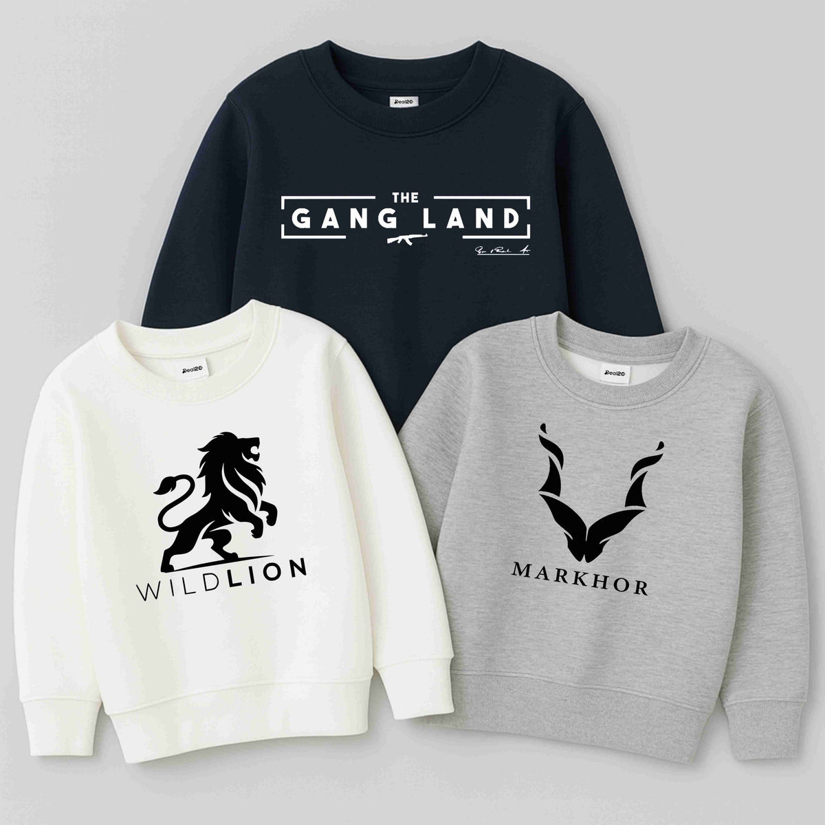 Pack of 3 Gangland Wild Lion Sweatshirts for Tween Kids