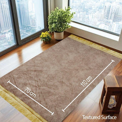 Velvet Texture Prayer Mat – Waterproof Fabric with Golden Fringes