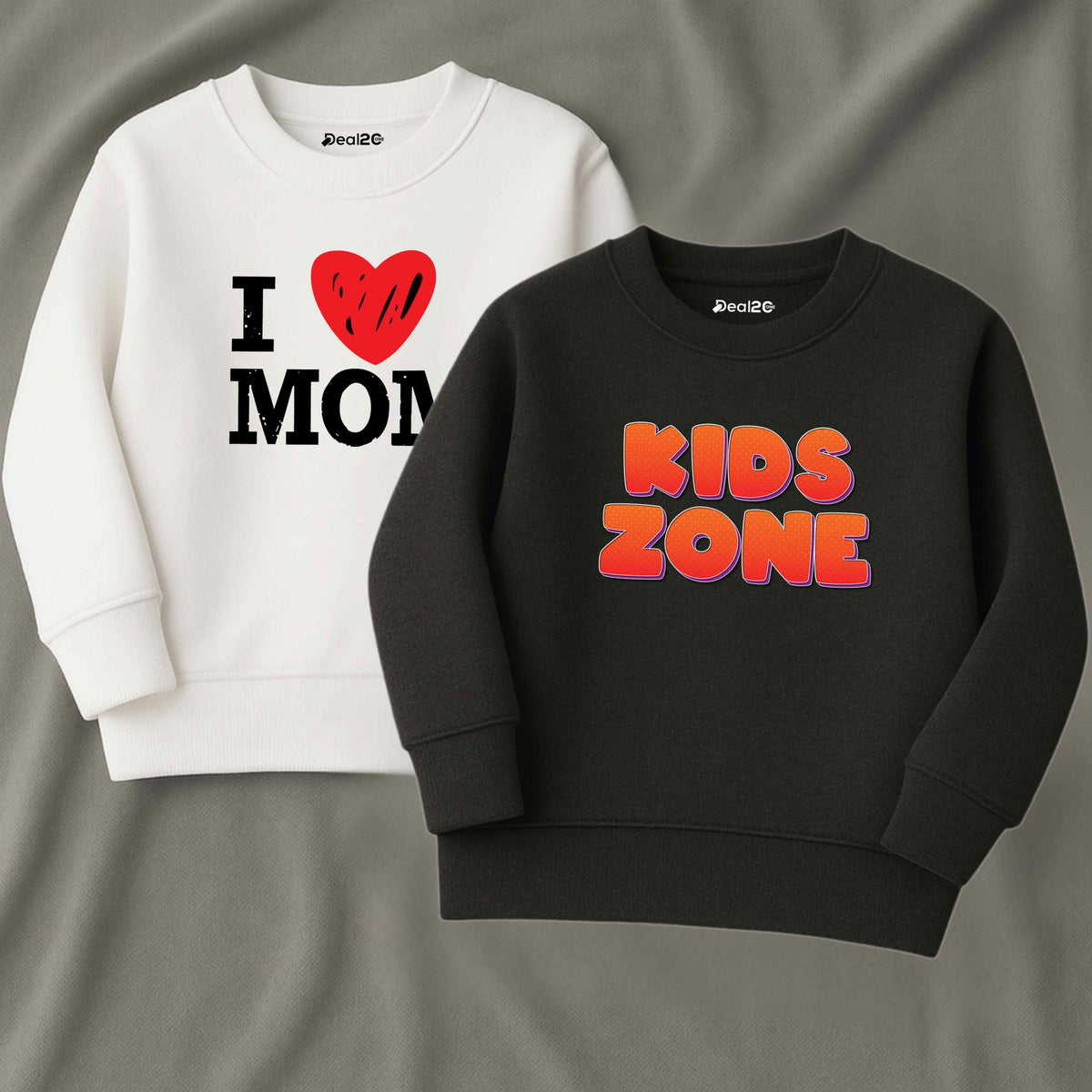 Pack of 2 Heart Kids Zone Printed Sweatshirts for Young Kids